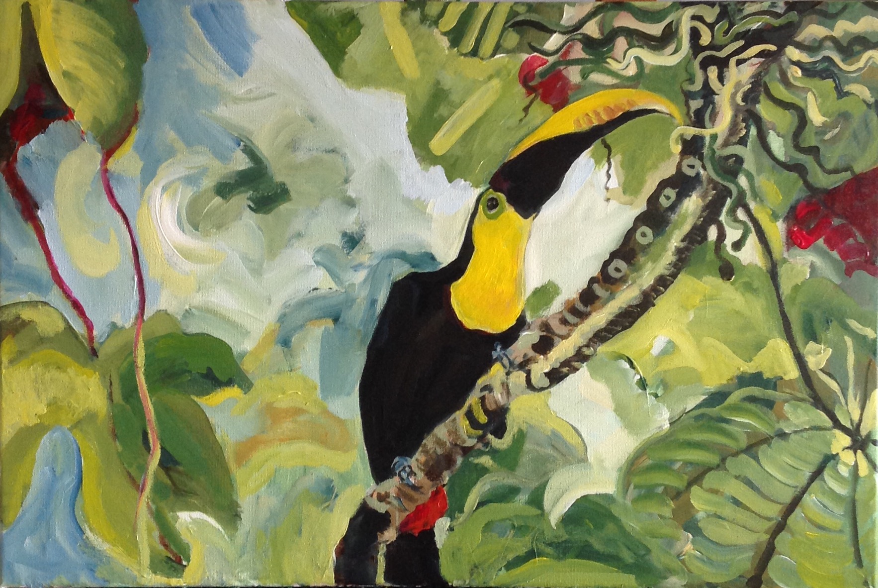 Toucan-40x50cm-Acryl-op-doek